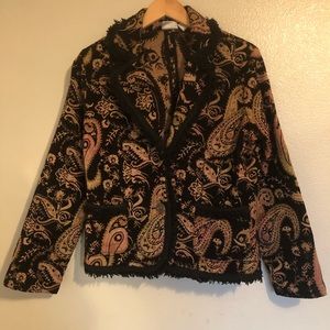 Chicos Paisley Tapestry Blazer Size 1